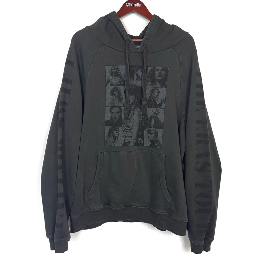 Taylor Swift Eras Tour Official Merch Graphic Hoodie Sweatshirt Gray Size Large